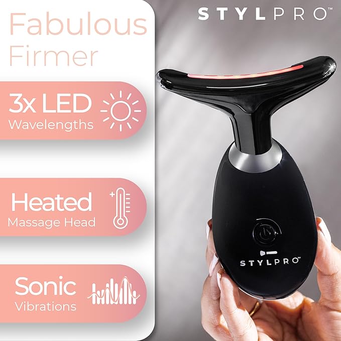 Neck Face Massager Skin Care Facial Massage Device with 3 Color Modes for Skin Rejuvenation Face Sculpting Tool for Double Chin
