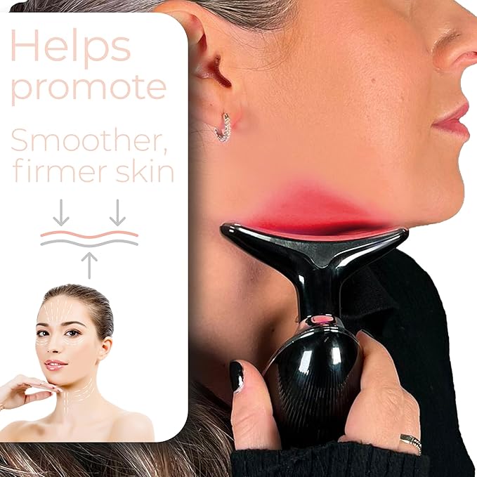 Neck Face Massager Skin Care Facial Massage Device with 3 Color Modes for Skin Rejuvenation Face Sculpting Tool for Double Chin