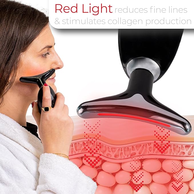 Neck Face Massager Skin Care Facial Massage Device with 3 Color Modes for Skin Rejuvenation Face Sculpting Tool for Double Chin