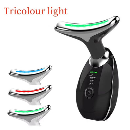 Neck Face Massager Skin Care Facial Massage Device with 3 Color Modes for Skin Rejuvenation Face Sculpting Tool for Double Chin
