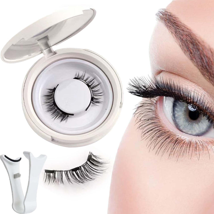 2 Pairs of 3d Natural Magnetic Silk Lashes with Mirror and Applicator